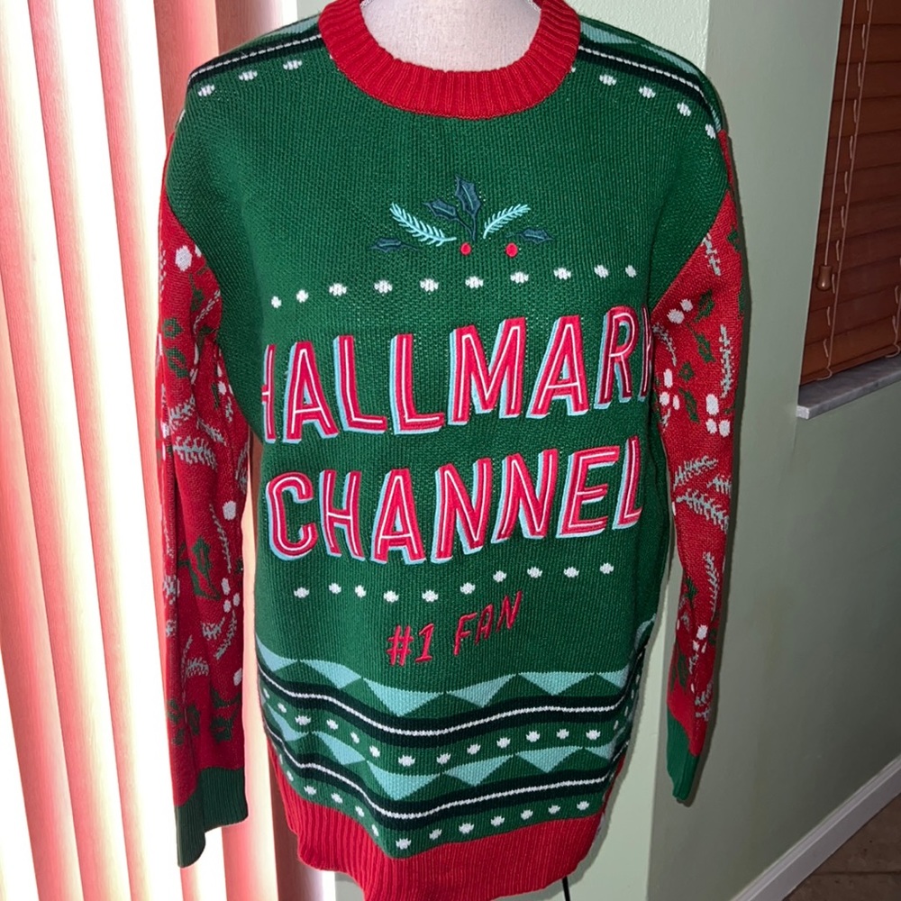 Hallmark Channel Embroidered Knit Sweater